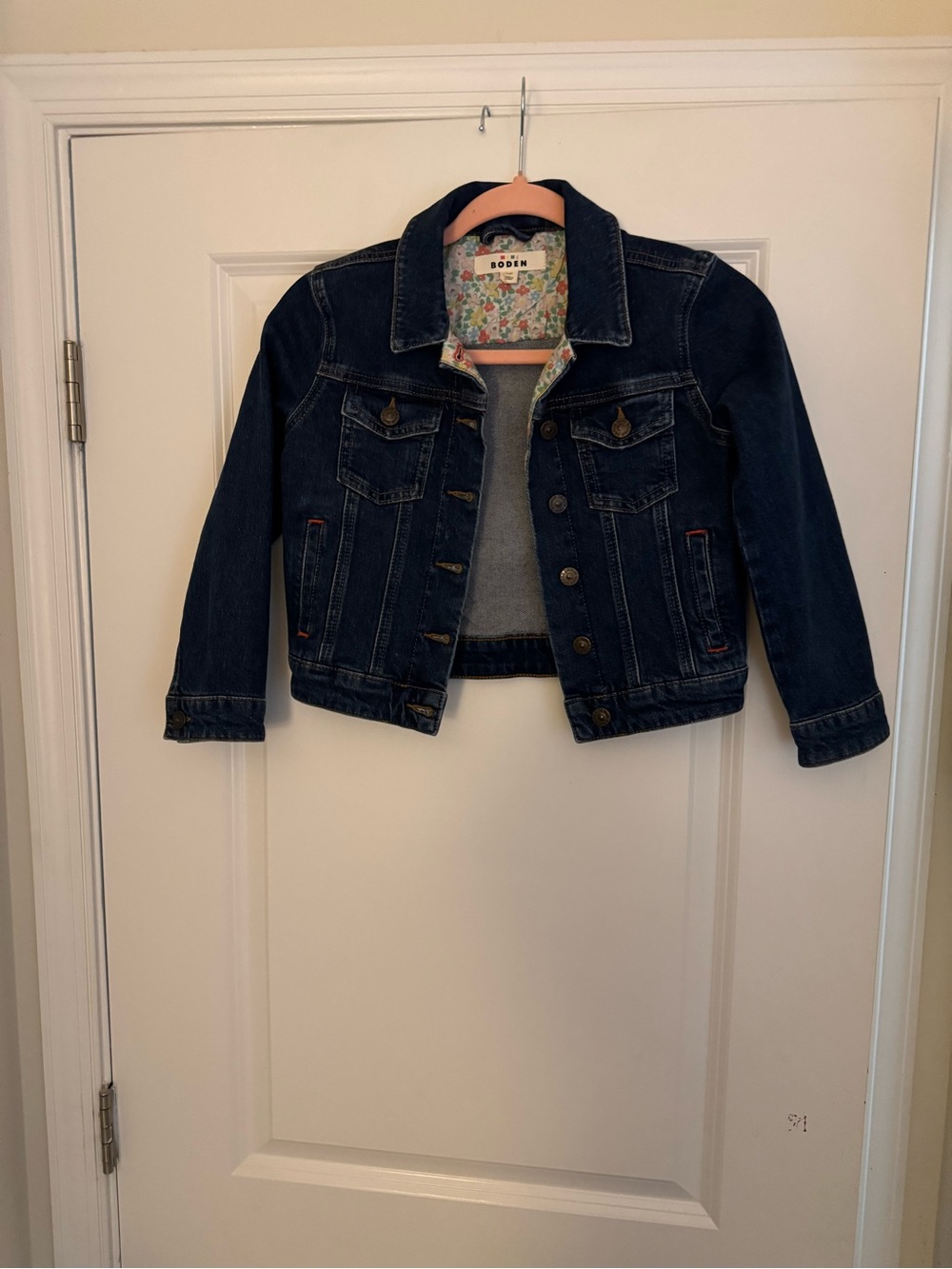 mini boden denim jacket size 7/8